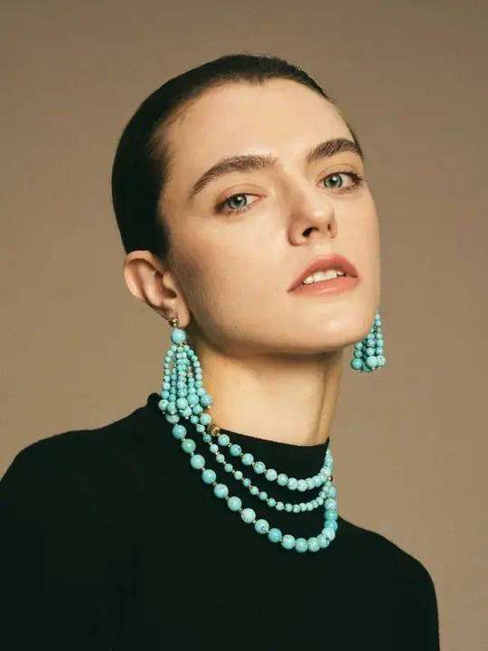 Natural Turquoise Renaissance Multi-Way Set styled in layers