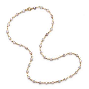 80 cm natural freshwater pearl sweater necklace